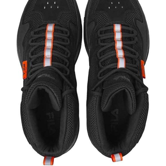 Fila Ranger Boot Mid-Top Suede Shoes Black / Orange 1BM01277-001 Mens Size 11 - Picture 12 of 14